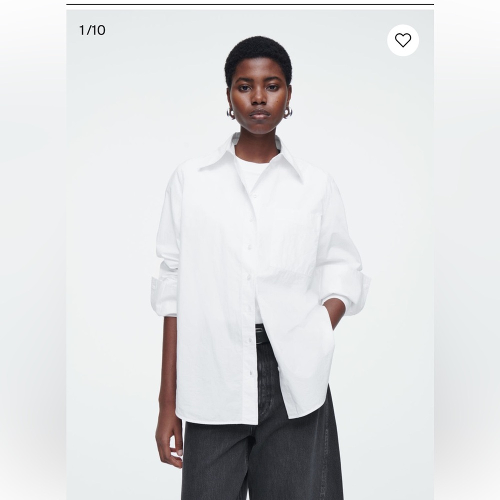 COS oversized tailored shirt white size 4